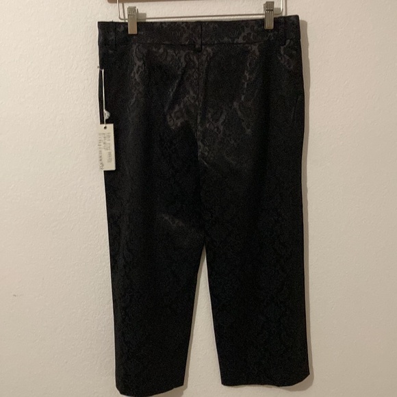 Symmetry cropped trousers floral print, prune color background Size M - Picture 3 of 14